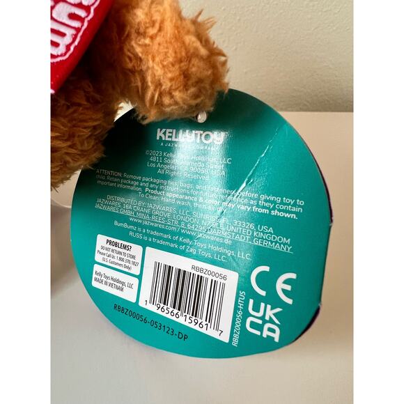 BumBumz Toast with Rainbow Jam Timothy 5" BreakfastBumz Plush Stuffed Toy - Picture 6 of 6